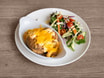 Jacket Potato with Taco Mince, Taco Sauce & Cheese